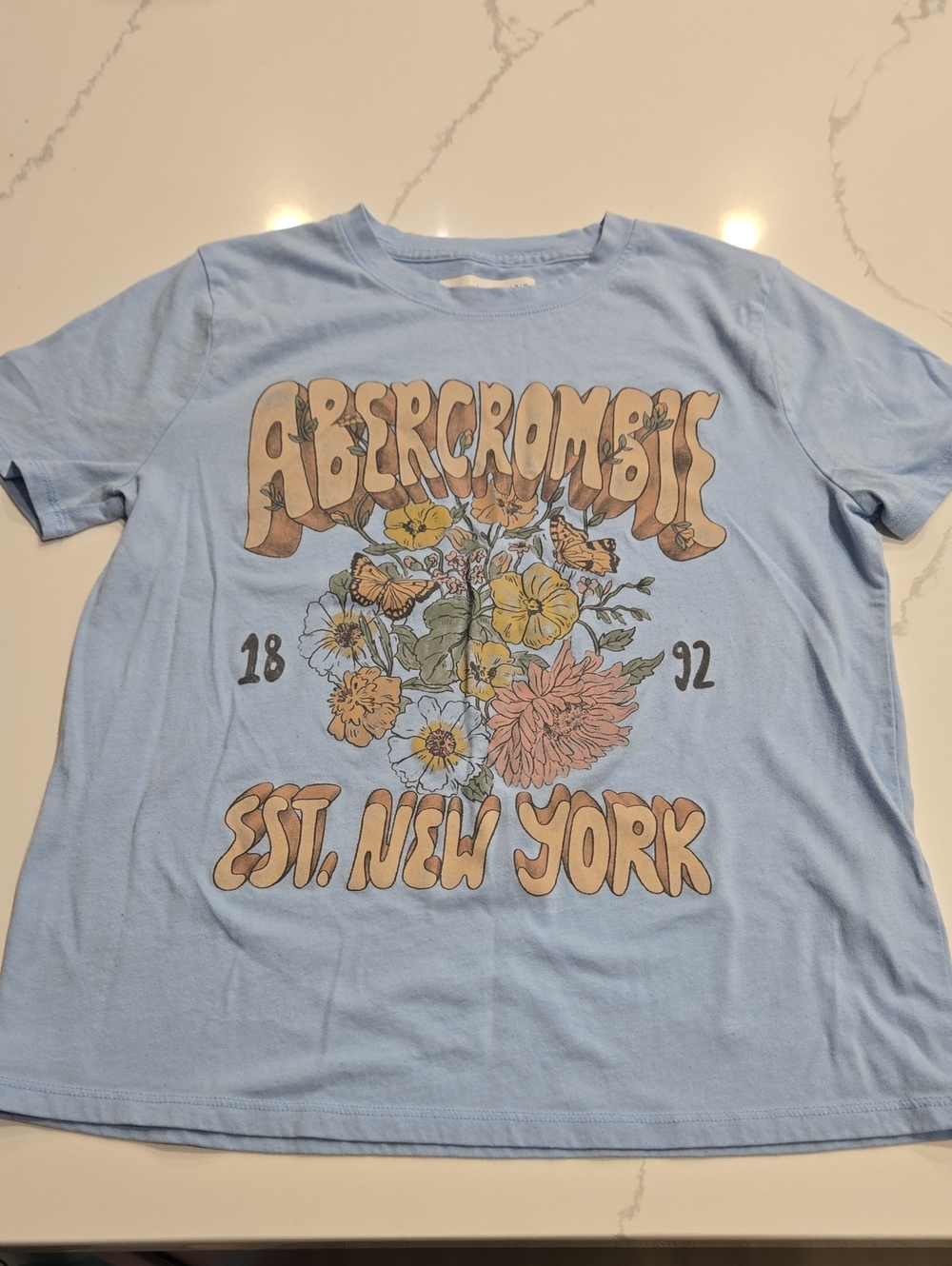 abercrombie kids Baby Blue Tee with Graphic